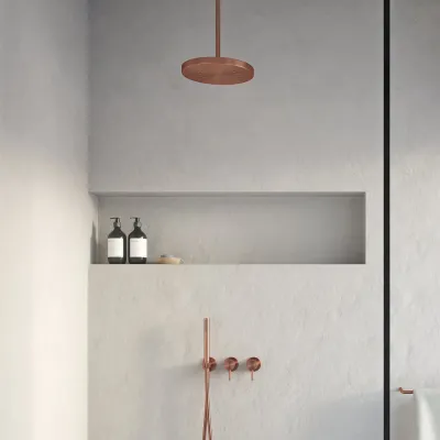 Semplice SBR801 S04 - XXL Regn DeLux Ø28 cm, Tak, PVD Borstad Koppar