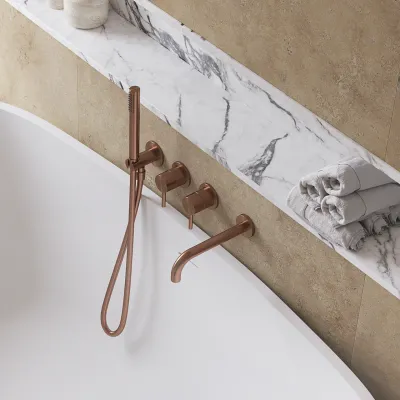 Semplice SBR801 S11 - Badkar/dusch, PVD borstad koppar