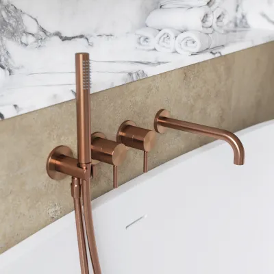 Semplice SBR801 S11 - Badkar/dusch, PVD borstad koppar