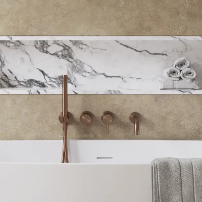 Semplice SBR801 S11 - Badkar/dusch, PVD borstad koppar