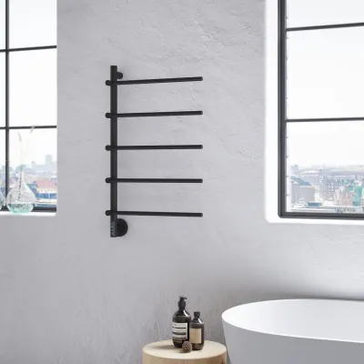 Pulcher® Semplice PS05 Elektrisk Håndklædetørrer - 48 x 80 cm, matt svart