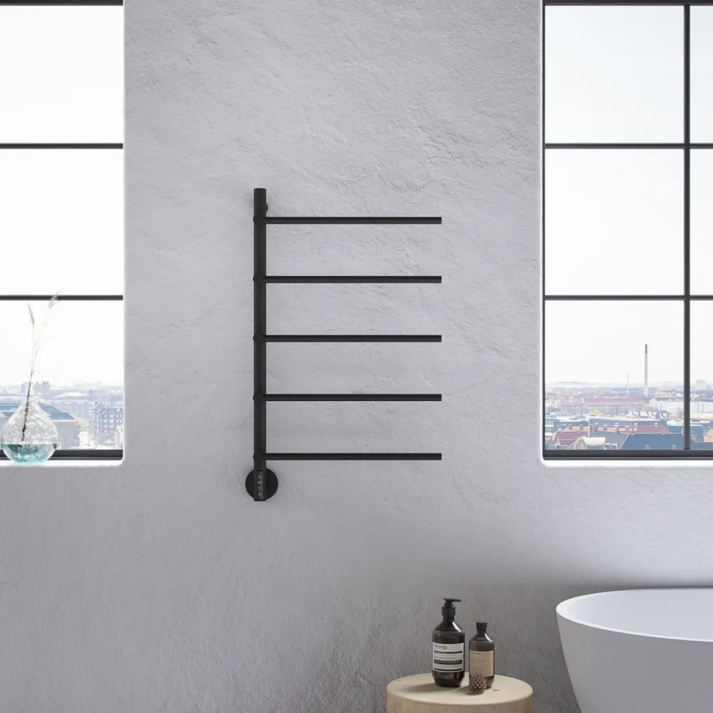 Pulcher® Semplice PS05 Elektrisk Håndklædetørrer - 48 x 80 cm, matt svart