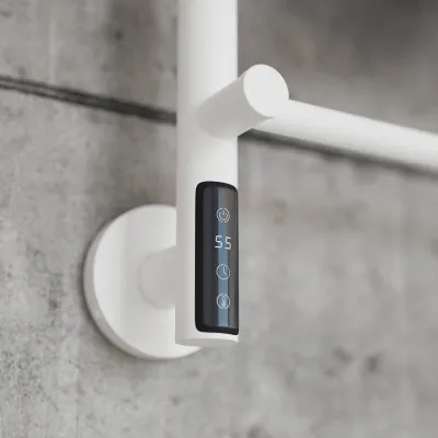 Pulcher® Semplice PS05 Elektrisk Håndklædetørrer - 48 x 80 cm, Matt vit