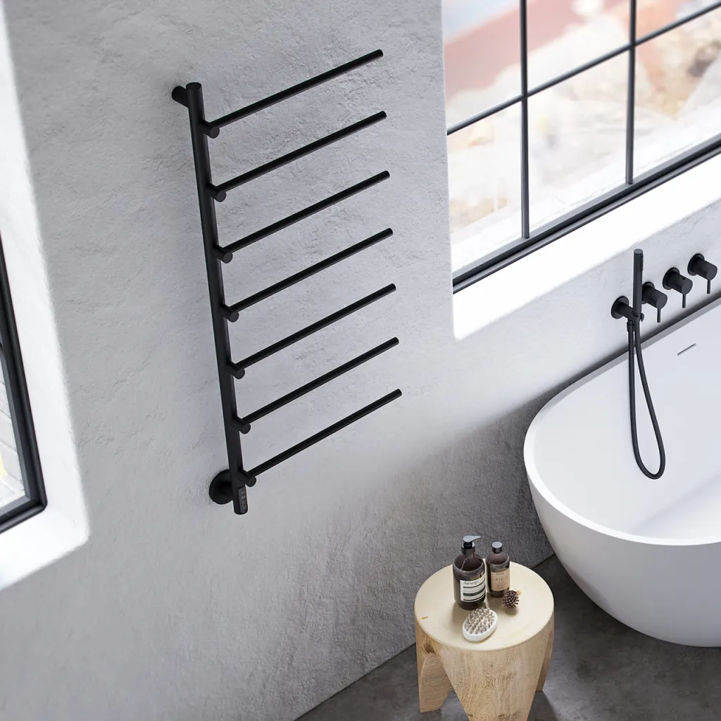 Pulcher® Semplice PS07 Elektrisk Håndklædetørrer - 48 x 110 cm, matt svart