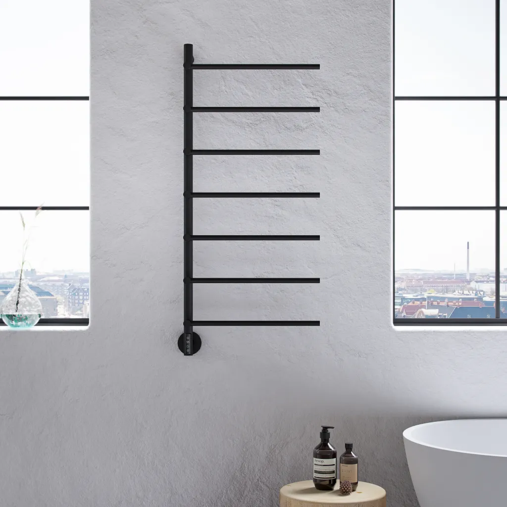 Pulcher® Semplice PS07 Elektrisk Håndklædetørrer - 48 x 110 cm, matt svart