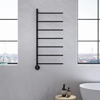 Pulcher® Semplice PS07 Elektrisk Håndklædetørrer - 48 x 110 cm, matt svart