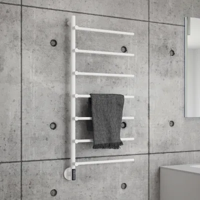 Pulcher® Semplice PS07 Elektrisk Håndklædetørrer - 48 x 110 cm. Matt vit