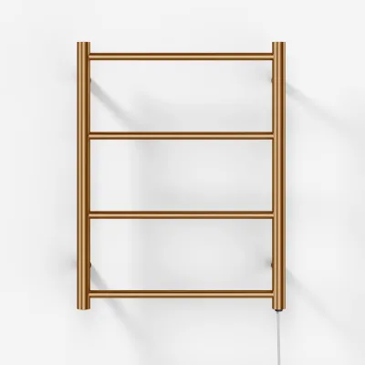 Pulcher Minimalism PM64 - Elektrisk handdukstork, 50 x 64 cm, PVD borstad koppar