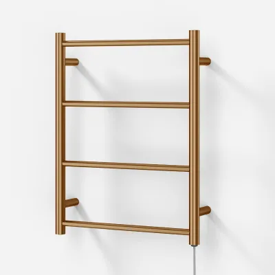 Pulcher Minimalism PM64 - Elektrisk handdukstork, 50 x 64 cm, PVD borstad koppar