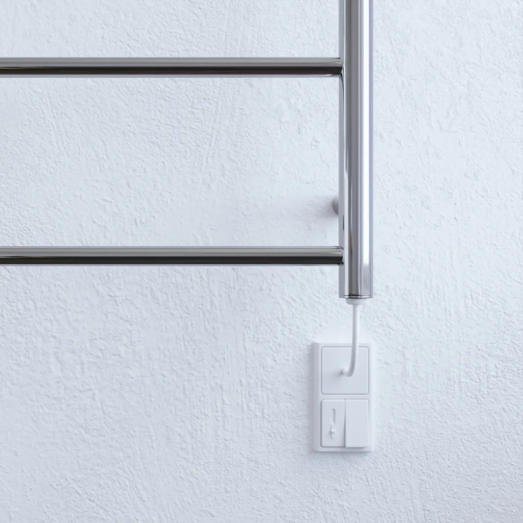 Pulcher Minimalism PM96 - Elektrisk handdukstork, 50 x 96 cm, Krom