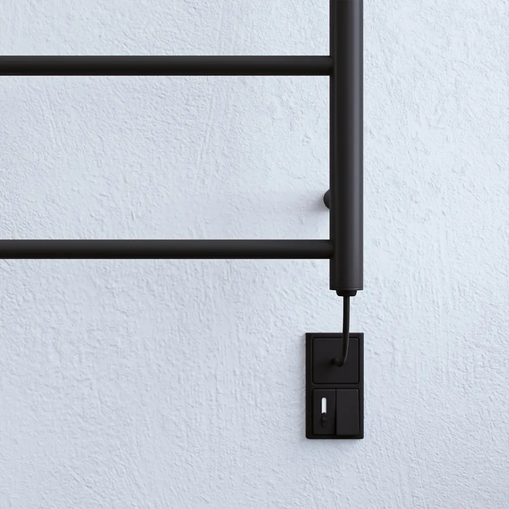 Pulcher Minimalism PM96 - Elektrisk handdukstork, 50 x 96 cm, mattsvart