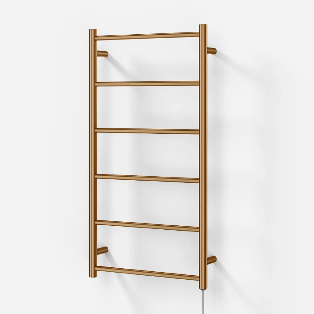 Pulcher Minimalism PM96 - Elektrisk handdukstork, 50 x 96 cm. PVD-borstad koppar