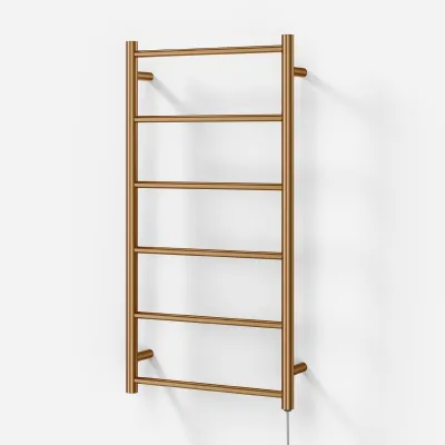 Pulcher Minimalism PM96 - Elektrisk handdukstork, 50 x 96 cm. PVD-borstad koppar