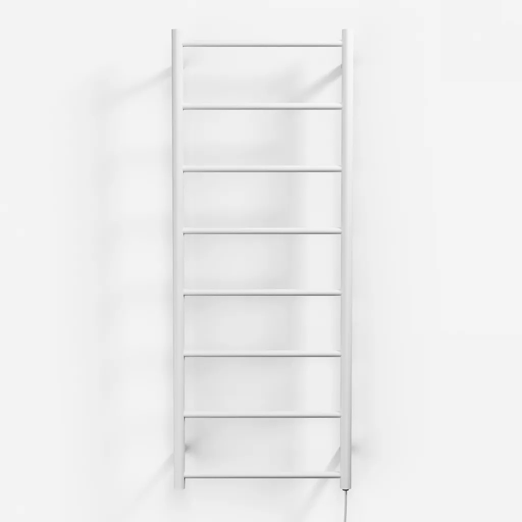 Pulcher Minimalism PM128 - Elektrisk handdukstork, 50 x 128 cm, matt vit