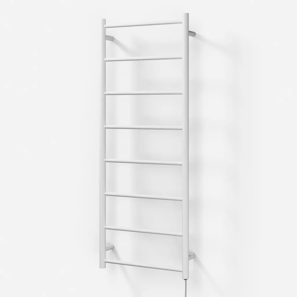 Pulcher Minimalism PM128 - Elektrisk handdukstork, 50 x 128 cm, matt vit