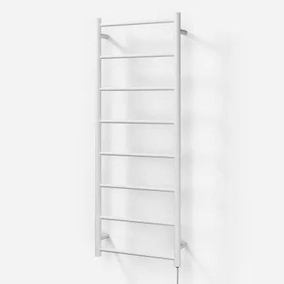 Pulcher Minimalism PM128 - Elektrisk handdukstork, 50 x 128 cm, matt vit
