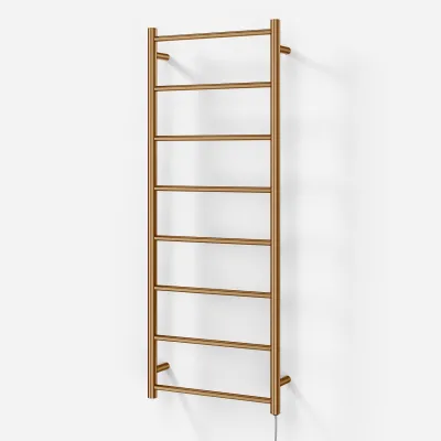 Pulcher Minimalism PM128 - Elektrisk handdukstork, 50 x 128 cm, PVD borstad koppar