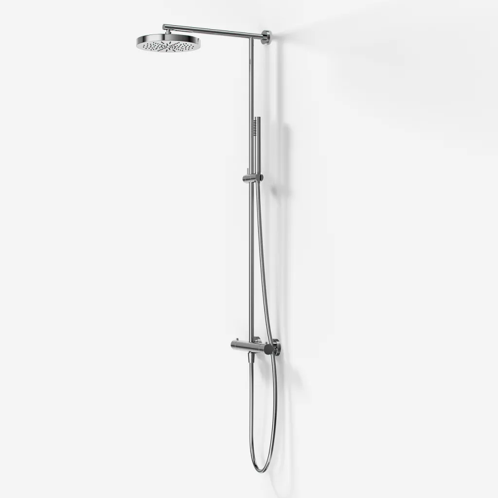 Semplice SRL10 -  Termostatsats, XL Rain DeLuxe Ø24 m/EasyClean, Krom