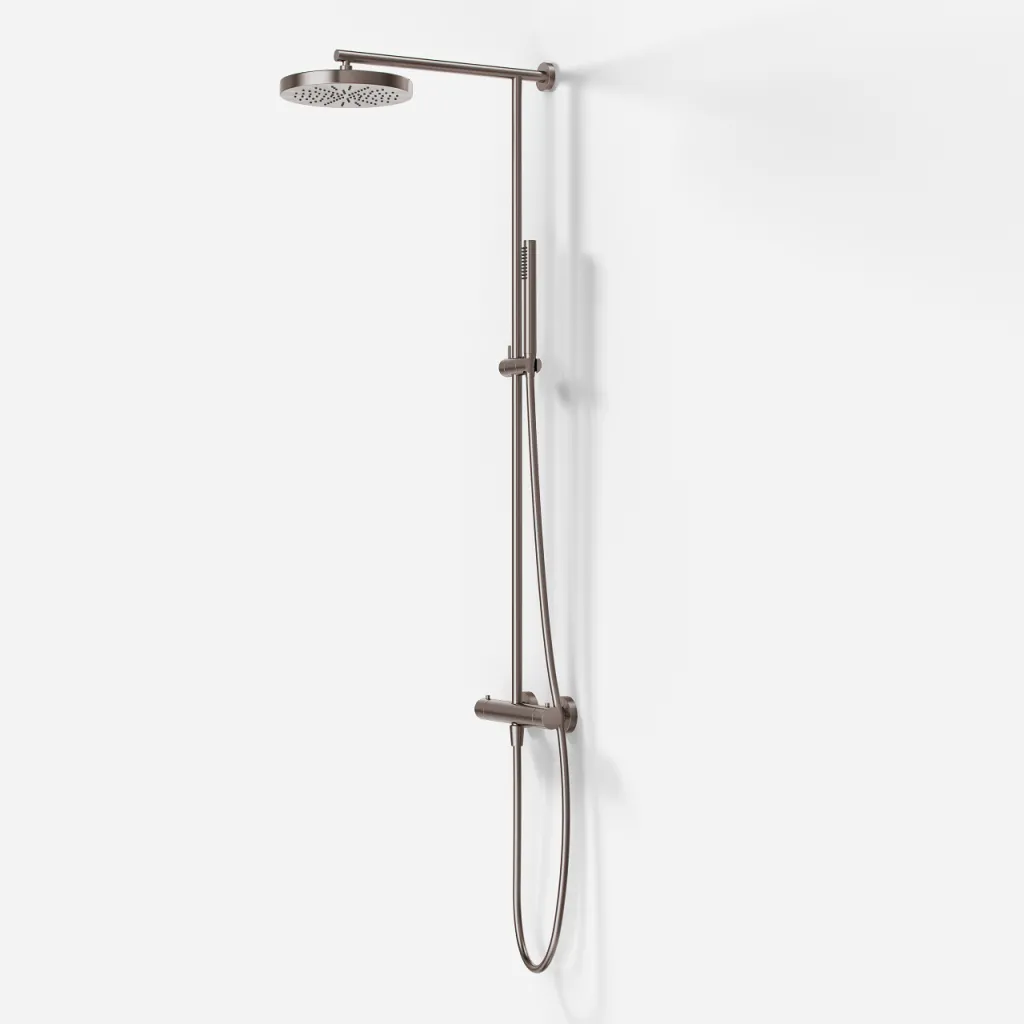 Semplice SRL10 - Termostatsats, XL Rain DeLux Ø24 m/EasyClean, PVD borstat stål