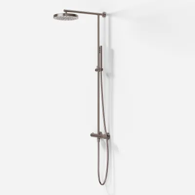 Semplice SRL10 - Termostatsats, XL Rain DeLux Ø24 m/EasyClean, PVD borstat stål