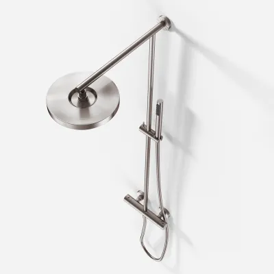 Semplice SRL10 - Termostatsats, XL Rain DeLux Ø24 m/EasyClean, PVD borstat stål