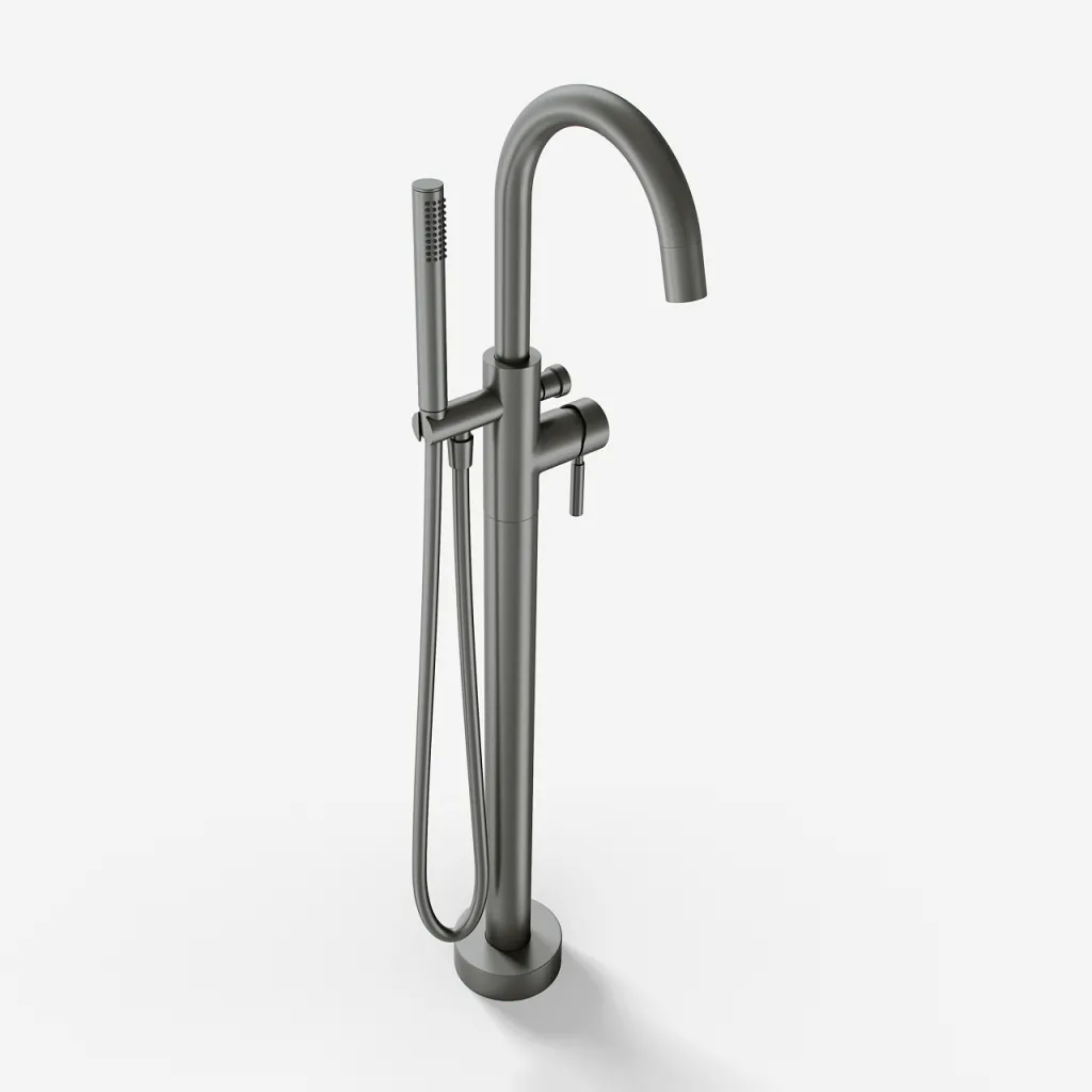 Semplice SBS600 - Fristående badkarsblandare, PVD Matt Gun Metal