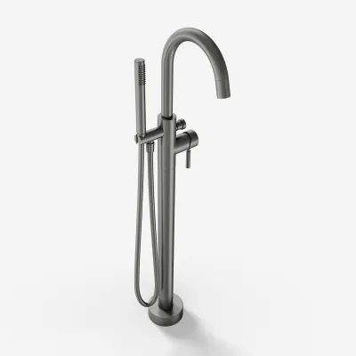 Semplice SBS600 - Fristående badkarsblandare, PVD Matt Gun Metal