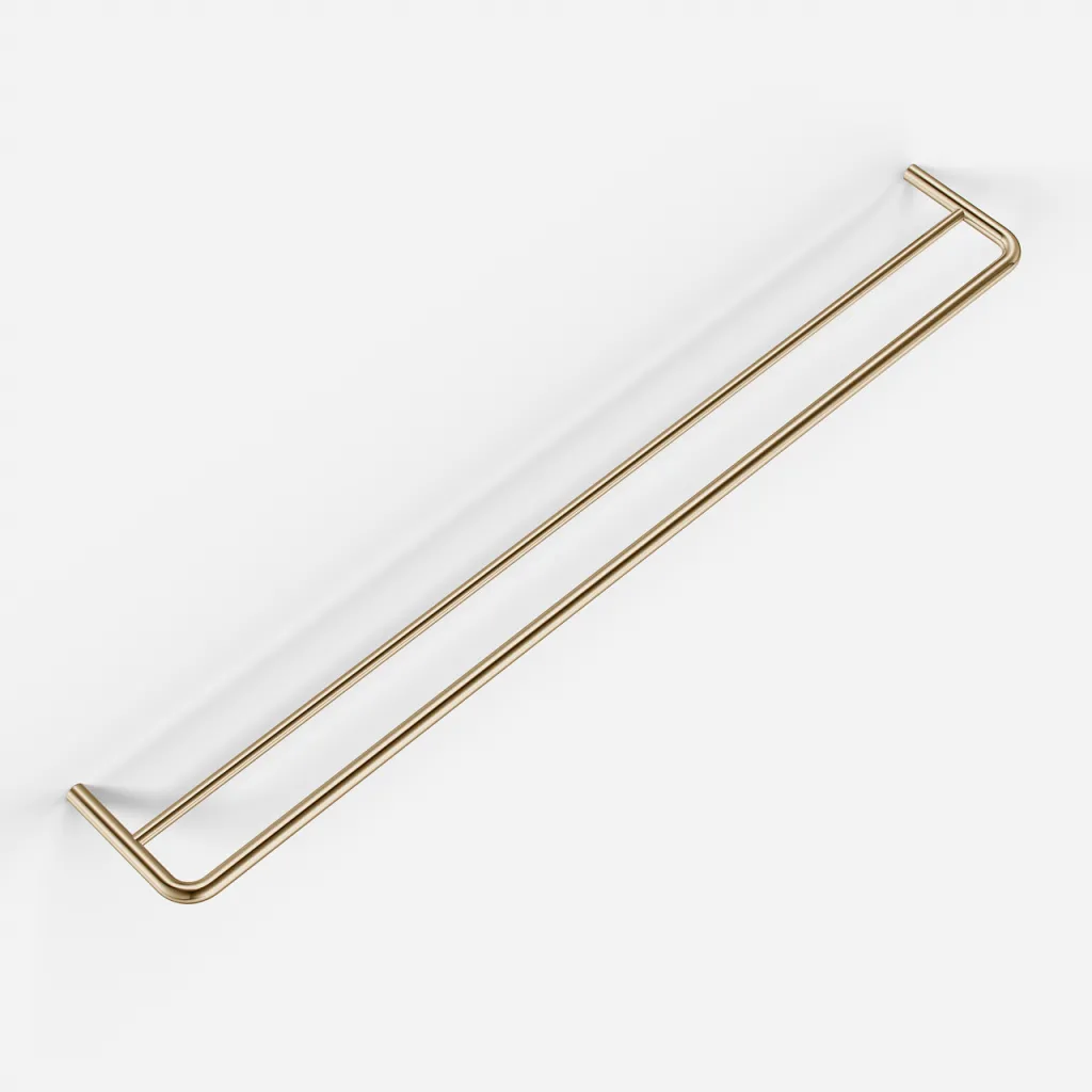 Semplice PS20-80 - Dubbel handduksstång, polerad mässing natur