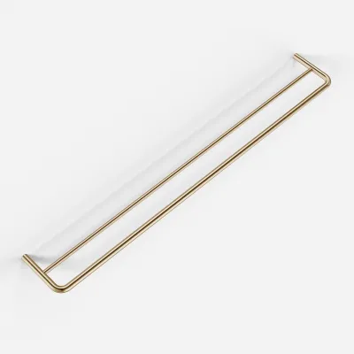 Semplice PS20-80 - Dubbel handduksstång, polerad mässing natur
