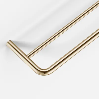 Semplice PS20-80 - Dubbel handduksstång, polerad mässing natur
