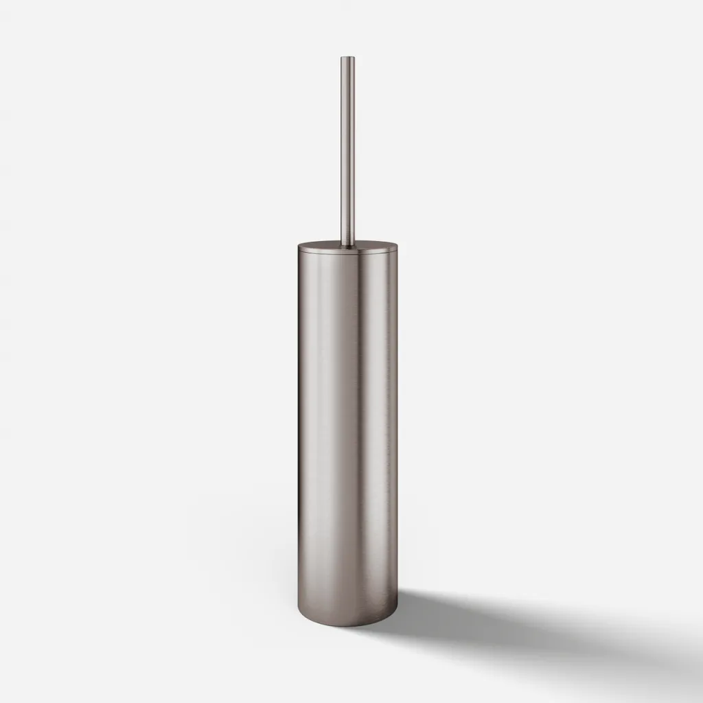 Semplice PS33 - Golvstående toalettborste, PVD Brushed Steel