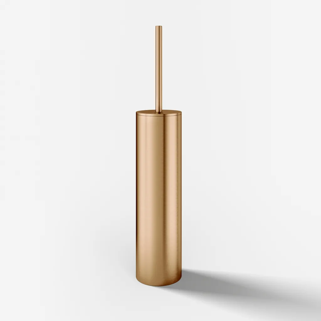 Semplice PS33 - Golvstående toalettborste, PVD Brushed Copper
