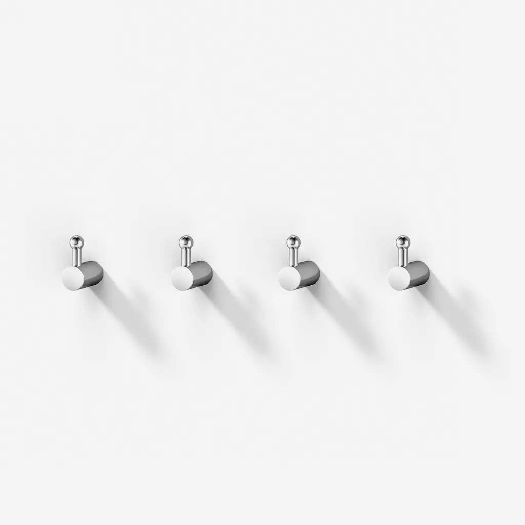 Hassel&Teudt H17 S01 - Handdukskrok (Set om 4) Krom