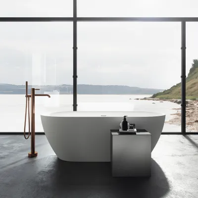 Pulcher Nomo 170 - Slim-Design Badkar 170x80, Massive Matt Vit SolidTec®