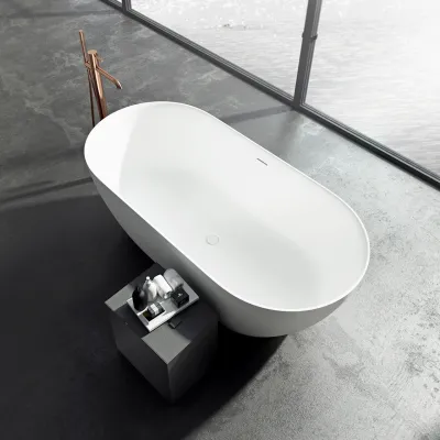 Pulcher Nomo 170 - Slim-Design Badkar 170x80, Massive Matt Vit SolidTec®