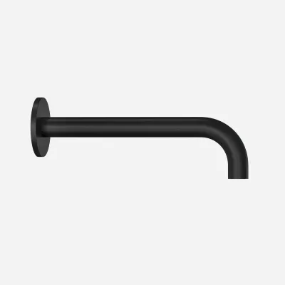 Semplice SSP2222 - utloppspip Ø22 mm längd 22 cm Rosett Ø65 mm, Matt Svart