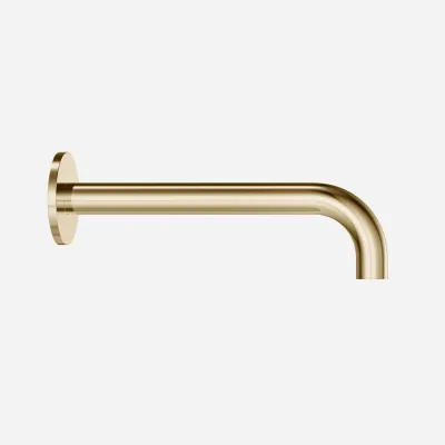 Semplice SSP2222 - utloppspip Ø22 mm längd 22 cm Rosett Ø65 mm, Mässing Natur