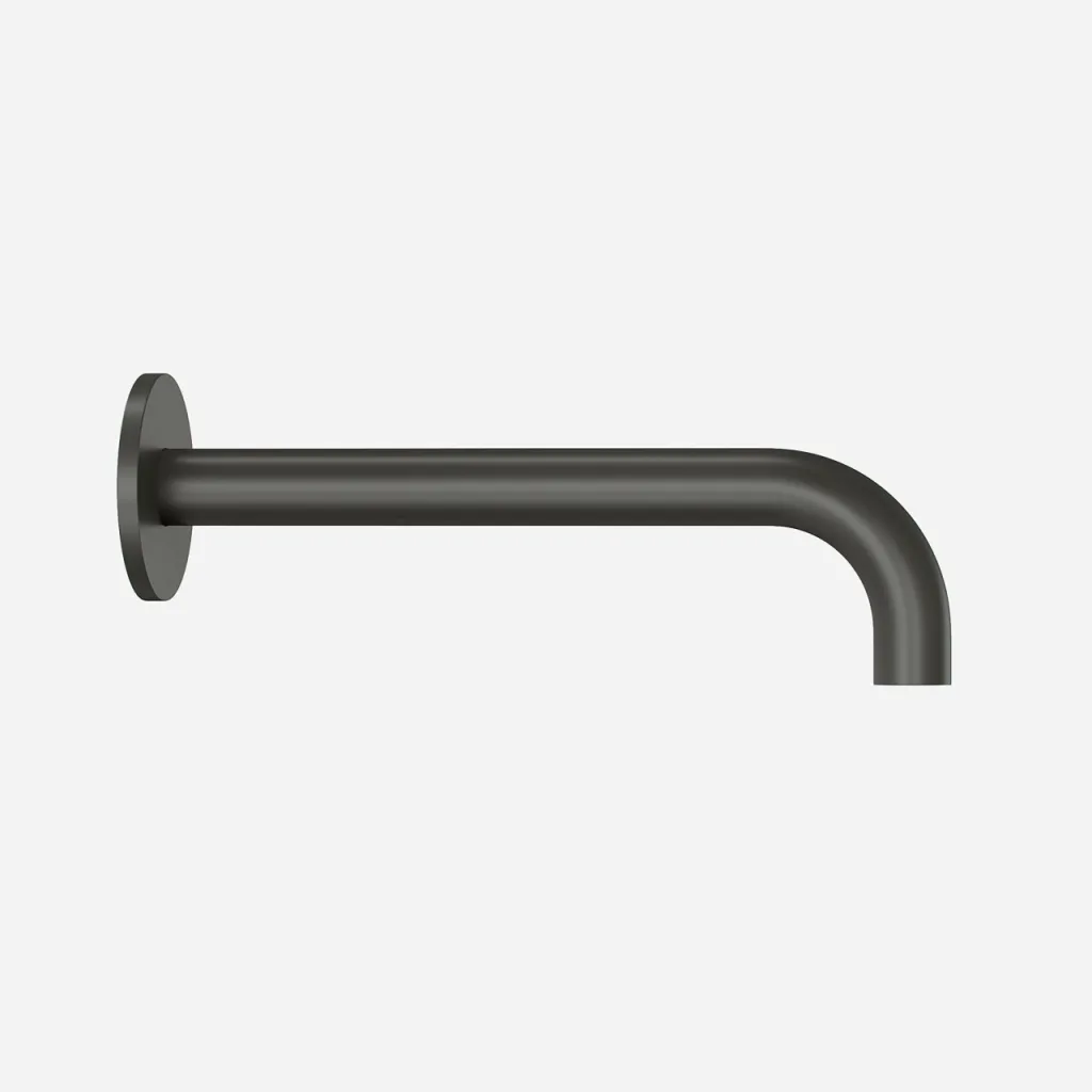 Semplice SSP2222 - utloppspip Ø22 mm längd 22 cm Rosett Ø65 mm, PVD Matt Gun Metal