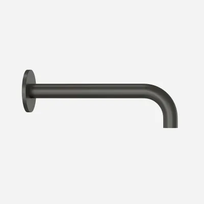 Semplice SSP2222 - utloppspip Ø22 mm längd 22 cm Rosett Ø65 mm, PVD Matt Gun Metal