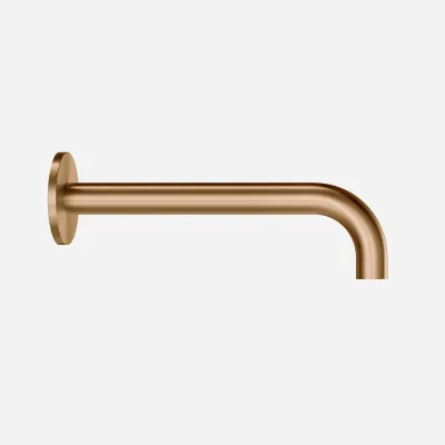Semplice SSP2222 - utloppspip Ø22 mm längd 22 cm Rosett Ø65 mm, PVD Borstad Koppar