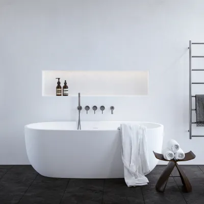 ArkiLife Nomi AN170 - Badkar 170x80 cm, Matt vit