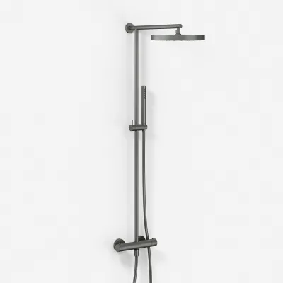 Semplice SRL10 S02 - Termostatset, XXL Rain DeLux Ø28 med EasyClean, PVD Matt Gun Metal