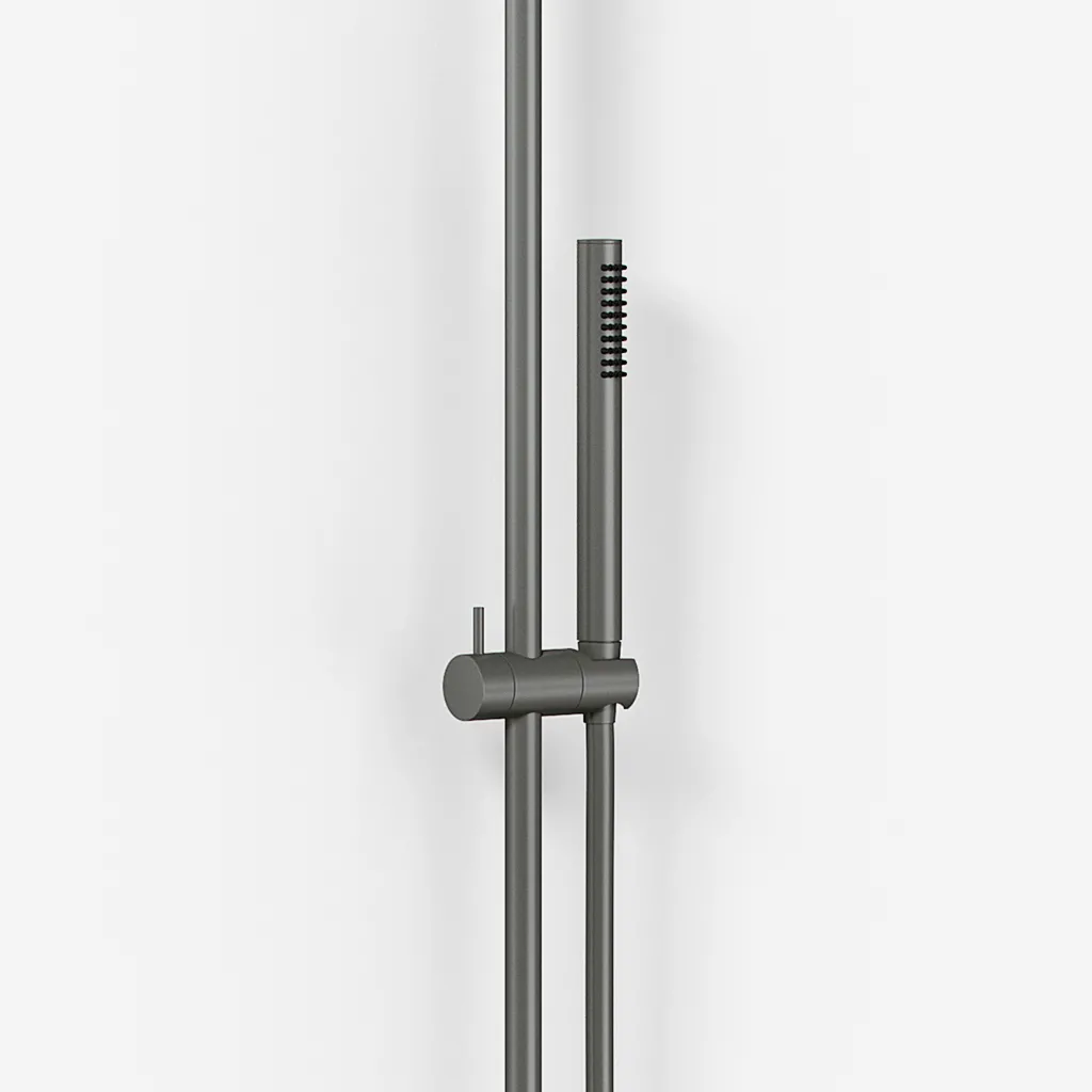 Semplice SRL10 S02 - Termostatset, XXL Rain DeLux Ø28 med EasyClean, PVD Matt Gun Metal