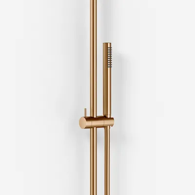 Semplice SRL10 S02 - Termostatsats, XL Rain DeLux Ø28 m/EasyClean, PVD Borstad koppar