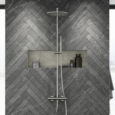 Semplice SRL10 S03 - Termostatset, Rain DeLuxe RHB30, Ø30 cm, Krom