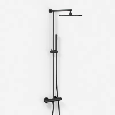 Semplice SRL10 S03 - Semplice SRL10 S03 - Termostatsats, Rain DeLuxe RHB30, Ø30 cm., Matt svart