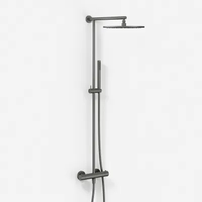 Semplice SRL10 S03 - Termostatsats, Rain DeLuxe RHB30, Ø30 cm., PVD Matt Gun Metal