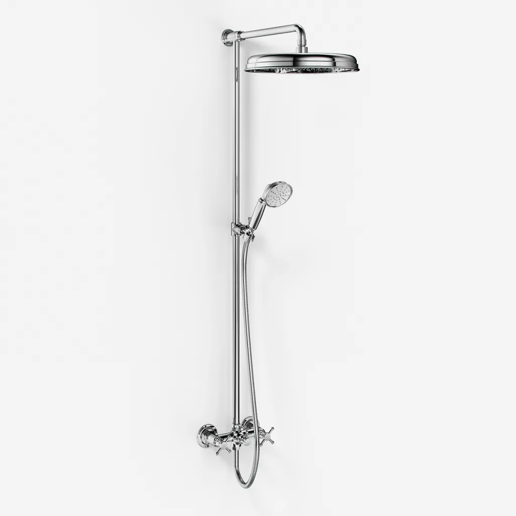 Hassel&Teudt HBR800 S02 - Duschstångssats m/Ø31 cm. Rain DeLuxe m/EasyClean, Chrome