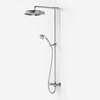 Hassel&Teudt HBR800 S02 - Duschstångssats m/Ø31 cm. Rain DeLuxe m/EasyClean, Chrome