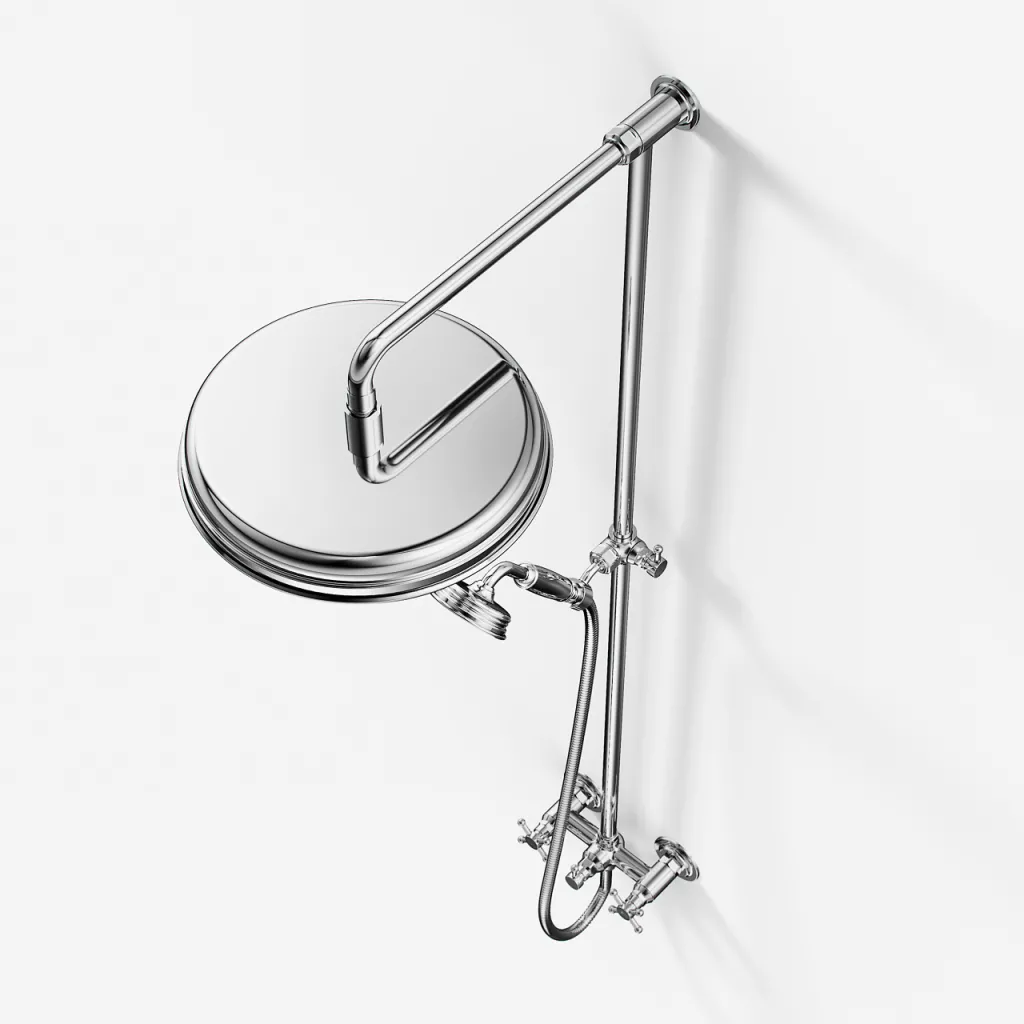 Hassel&Teudt HBR800 S02 - Duschstångssats m/Ø31 cm. Rain DeLuxe m/EasyClean, Chrome